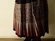Flowers in a River : Ajrakh Prints  Wrap Around Skirt | Natural Dyed | Pure Cotton