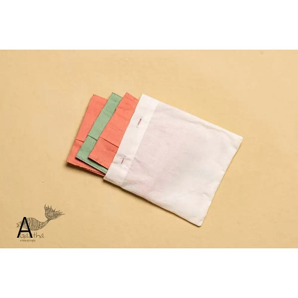 Be safe & stylish ✜ Solid Colour Cotton Mask ( Set of 3 with Pouch ) ✜ D