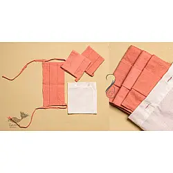 Be safe & stylish ✜ Solid Colour Cotton Mask ( Set of 3 with Pouch ) ✜ A