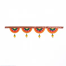 Venu . वेणु | Satrangi Marigold Handcrafted Bamboo Toran