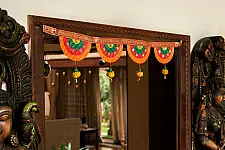 Venu . वेणु | Satrangi Marigold Handcrafted Bamboo Toran