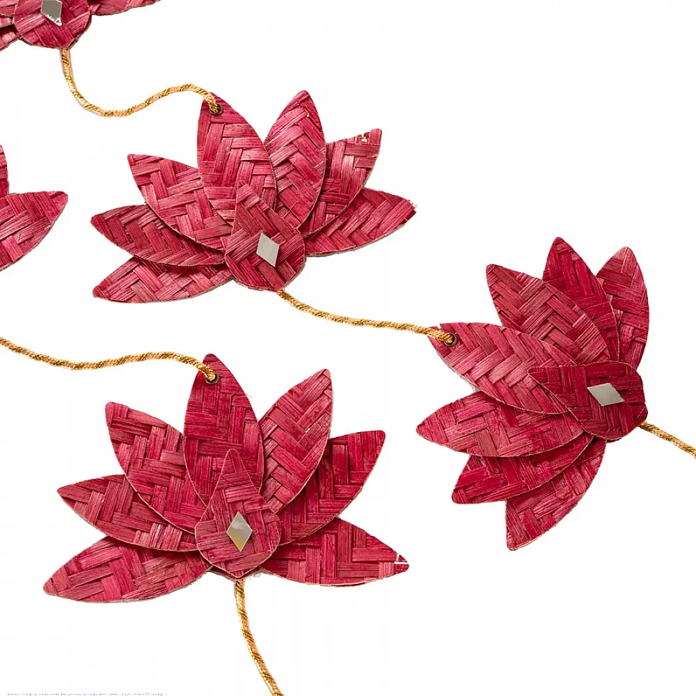 Venu . वेणु | Lotus Handcrafted Bamboo Door / Wall Hanging - Set of 2
