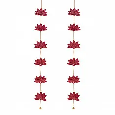 Venu . वेणु | Lotus Handcrafted Bamboo Door / Wall Hanging - Set of 2