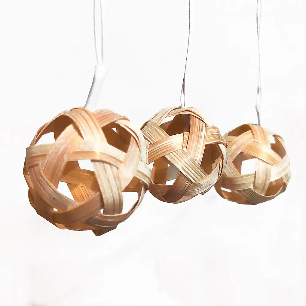 Venu . वेणु | Star Full Moon Handcrafted bamboo String Light ( Five Color Options )