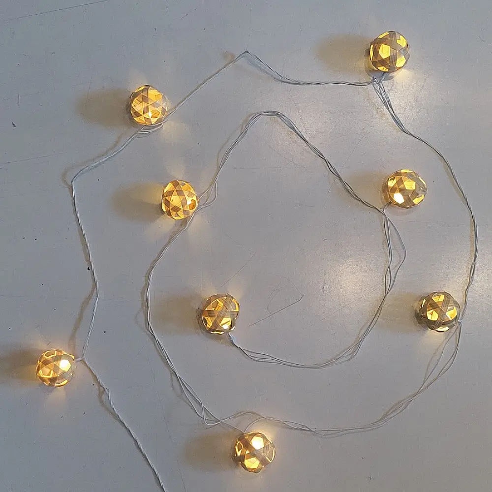 Venu . वेणु | Star Full Moon Handcrafted bamboo String Light ( Five Color Options )