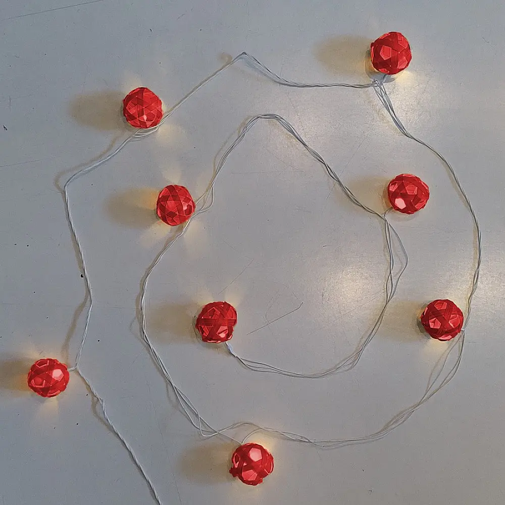 Venu . वेणु | Star Full Moon Handcrafted bamboo String Light ( Five Color Options )