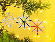 Venu . वेणु | Bamboo Handcrafted -  Bamboo Frost Hanging | Set of 3 (Assorted Colors) – II