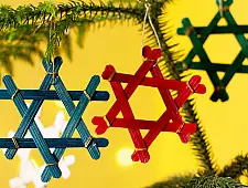 Venu . वेणु | Bamboo Handcrafted -  Bamboo Star Hanging | Set of 6 (Assorted Colors) – I