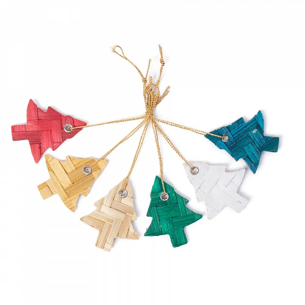 shop Bamboo Handcrafted -  Bamboo Star & Tree Hanging