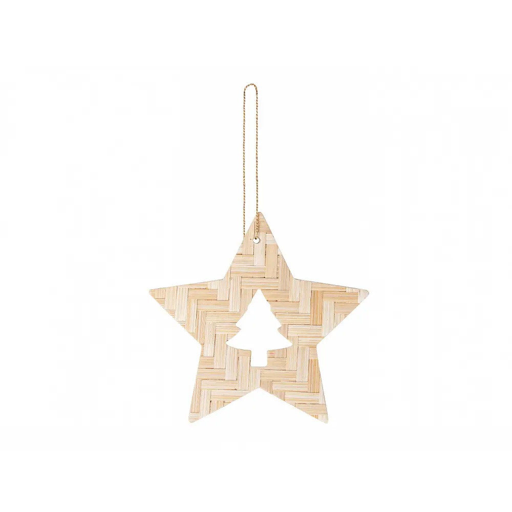 shop Bamboo Handcrafted -  Bamboo Star & Tree Hanging