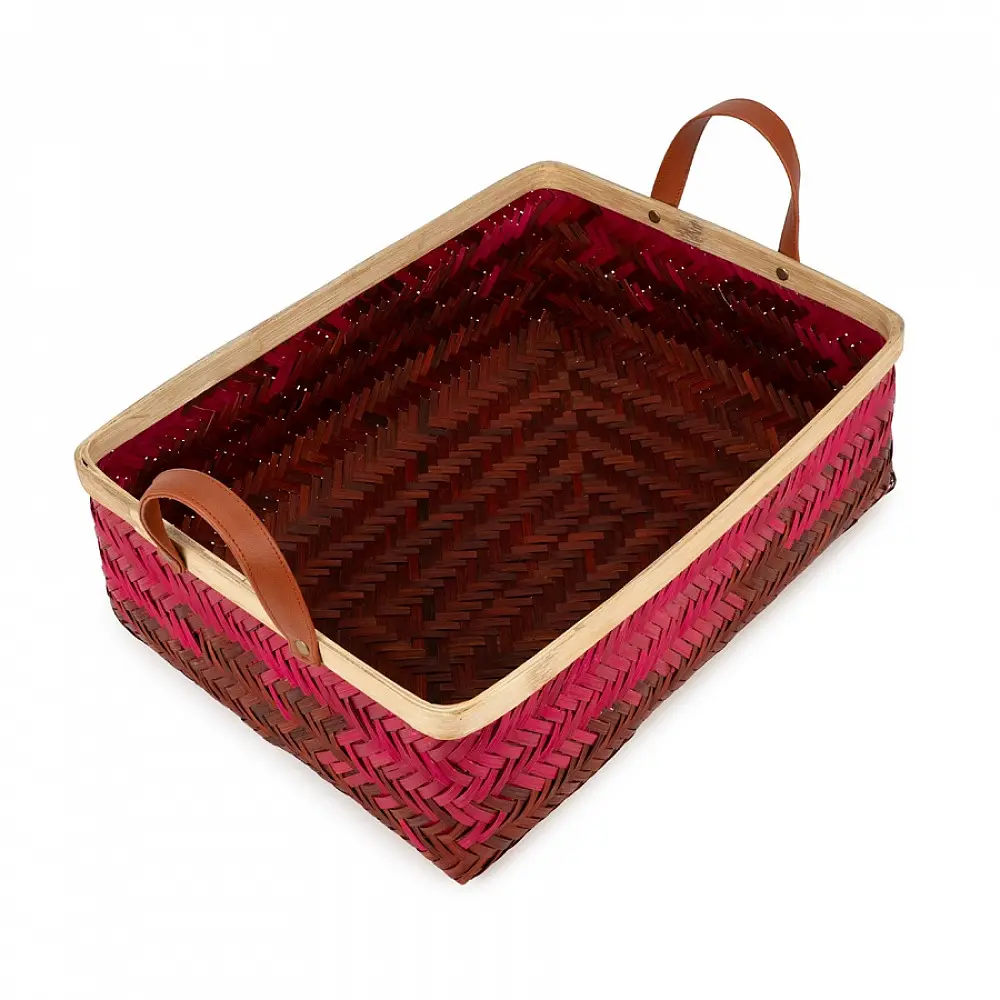 shop Blush Handcrafted Bamboo Tray - Set of 2