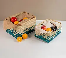 Venu . वेणु ~ Pearl Handcrafted Bamboo Tray - Set of 2