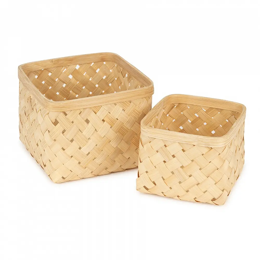 shop Aurea Handmade Bamboo Basket - Set of 2