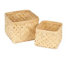 Venu . वेणु ~ Aurea Handmade Bamboo Basket - Set of 2