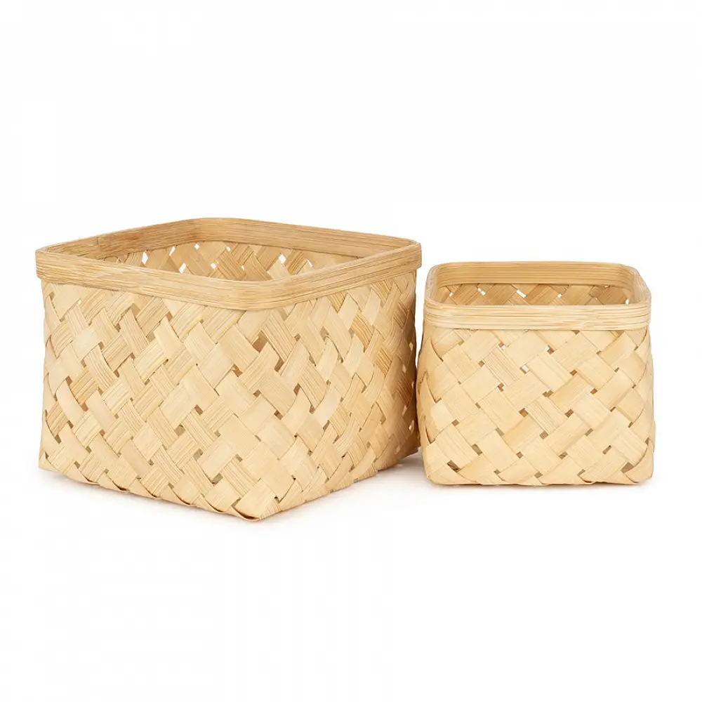 shop Aurea Handmade Bamboo Basket - Set of 2