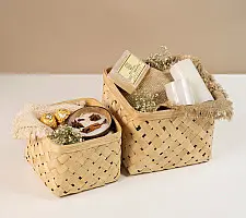Venu . वेणु ~ Aurea Handmade Bamboo Basket - Set of 2