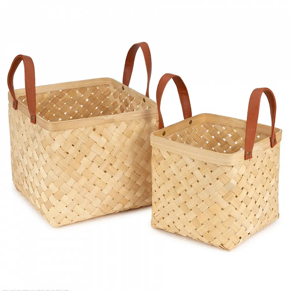 shop Eira Handcrafted Bamboo Basket - Set of 2