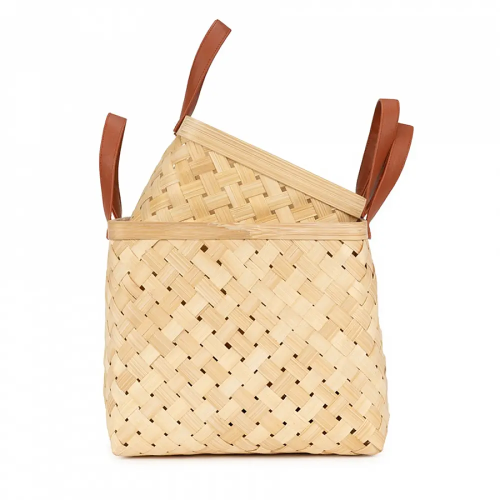 shop Eira Handcrafted Bamboo Basket - Set of 2
