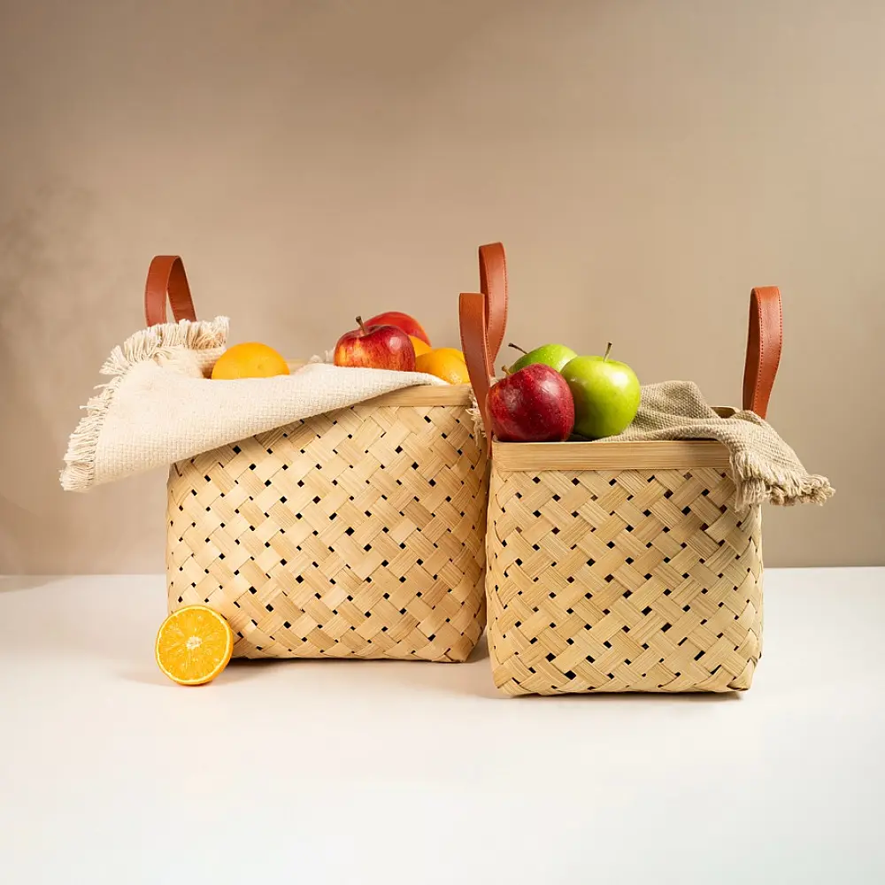 shop Eira Handcrafted Bamboo Basket - Set of 2