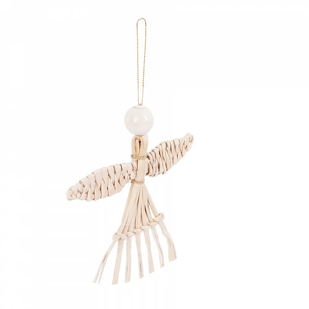 shop Handcrafted -  Banana Bark Angel Hanging | Set of 5