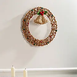 Venu . वेणु | Handcrafted - Banana Rope Jingle Bell Wreath