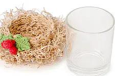 Venu . वेणु | Handcrafted - Bamboo & Crochet Frill Tea Light Holder
