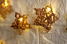 Venu . वेणु | Handcrafted - Banana Rope Star Fairy Lights | 3 mtr