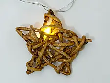 Venu . वेणु | Handcrafted - Banana Rope Star Fairy Lights | 3 mtr