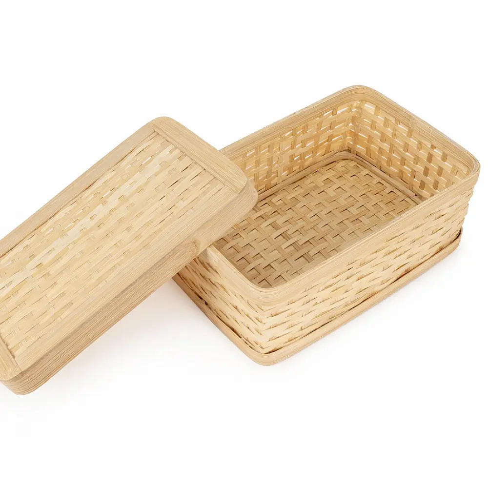 shop Sora Handcrafted Bamboo Rectangular Box - Set of 3