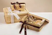 Venu . वेणु ~ Sora Handcrafted Bamboo Rectangular Box - Set of 3