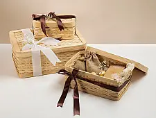 Venu . वेणु ~ Sora Handcrafted Bamboo Rectangular Box - Set of 3