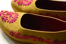 Petal & Sole| Hand Embroidered Shoes - Mustard Yellow 