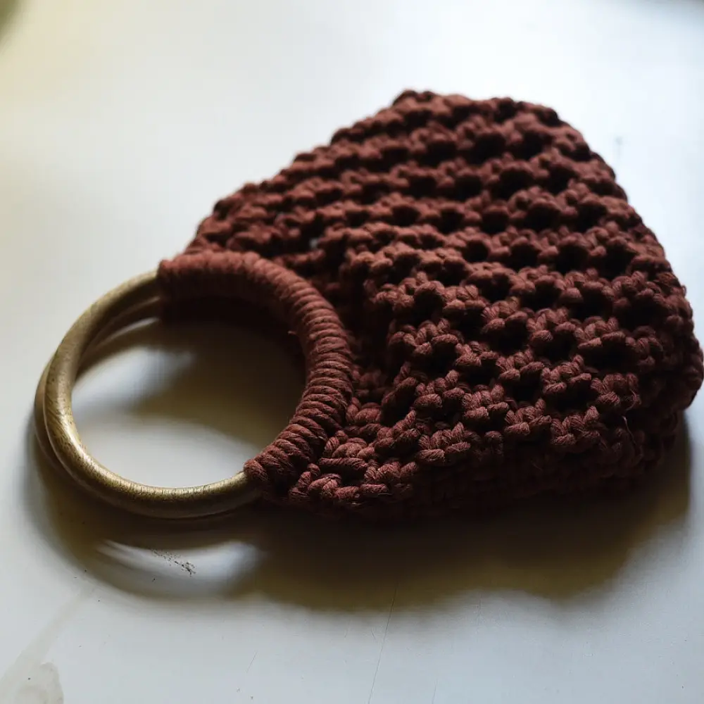 Hand Knotted Macrame Bag