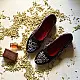handmade embroidery - Black Shoes