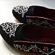 handmade embroidery - Black Shoes