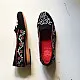 handmade embroidery - Black Shoes