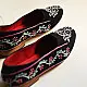 handmade embroidery - Black Shoes