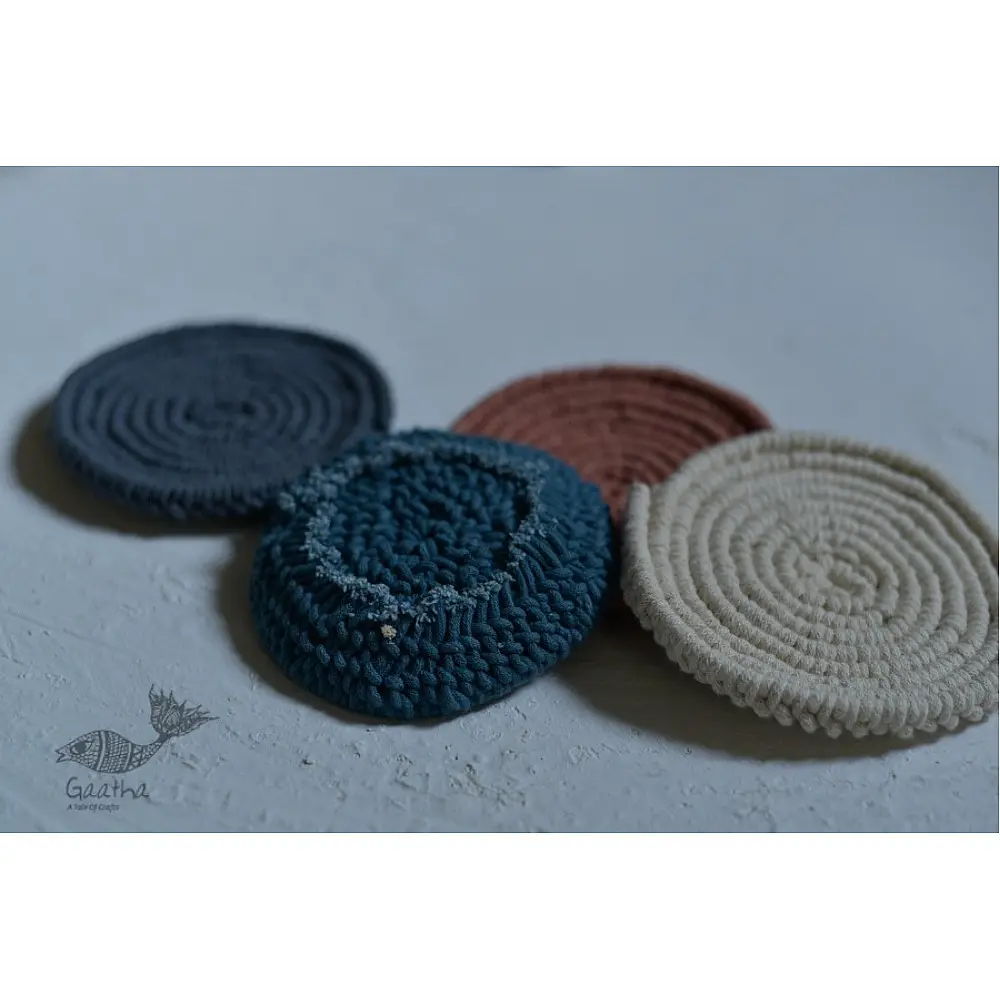 Handmade knotted Spiral Coaster