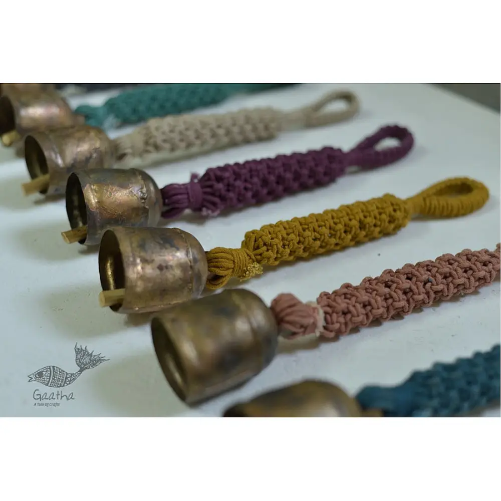 Hand knotted Wind Chime with Metal Bell