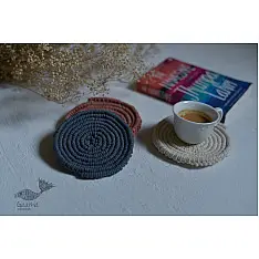 Knotted ▣ Spiral Hand-Knotted Coaster (Set of 2) ▣ 24