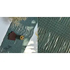 Knotted ▣ Floating Dashes Hand-Knotted Table Runner ▣ 28