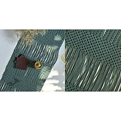 Knotted ▣ Floating Dashes Hand-Knotted Table Runner ▣ 28