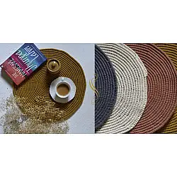 Knotted ▣ Spiral Hand-Knotted Placemat (Set of 2) ▣ 19