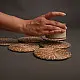 Roots & Reeds | Handcrafted ~ Pine Flat Coasters (Set of 6 )  -  Three color options