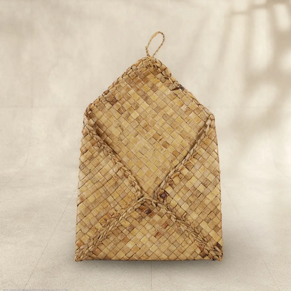 Roots & Reeds | Handcrafted ~ Water Hyacinth Meteka Magazine Holder