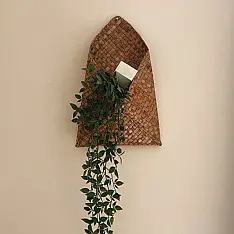 Roots & Reeds | Handcrafted ~ Water Hyacinth Meteka Magazine Holder