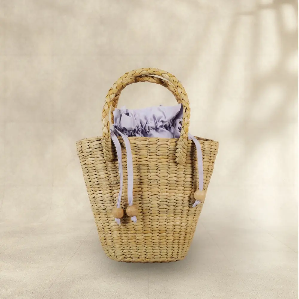Roots & Reeds | Handcrafted Water Reed Handbag - Velvet Bag 