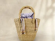 Roots & Reeds | Handcrafted Water Reed Handbag - Velvet Bag 