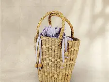 Roots & Reeds | Handcrafted Water Reed Handbag - Velvet Bag 