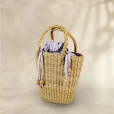 Roots & Reeds | Handcrafted Water Reed Handbag - Velvet Bag 